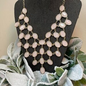 Gold and Cream Statement Necklace